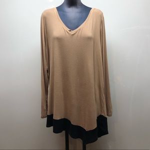 Lane Bryant tan with black long sleeve 18/20